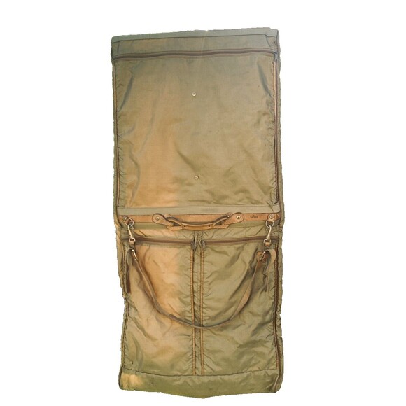 Hartmann Garment Bag Ballistic Nylon Leather Trim Travel Fold Business Vintage - Picture 1 of 14